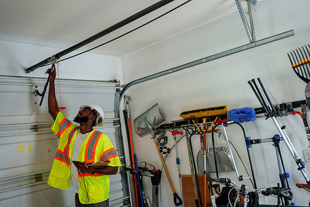 Professional Garage Door Panel Replacement technician working in Monmouth, OR